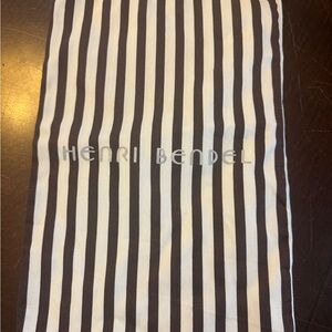 Henri Bendel Black and White Striped shoe bag